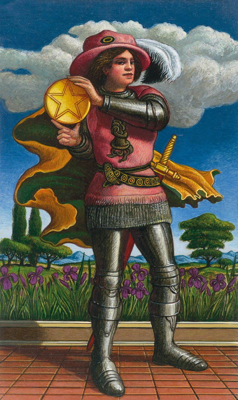 Pre-Raphaelite Tarot - Fante di Denari