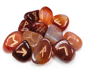 Rune in Corniola Rossa
