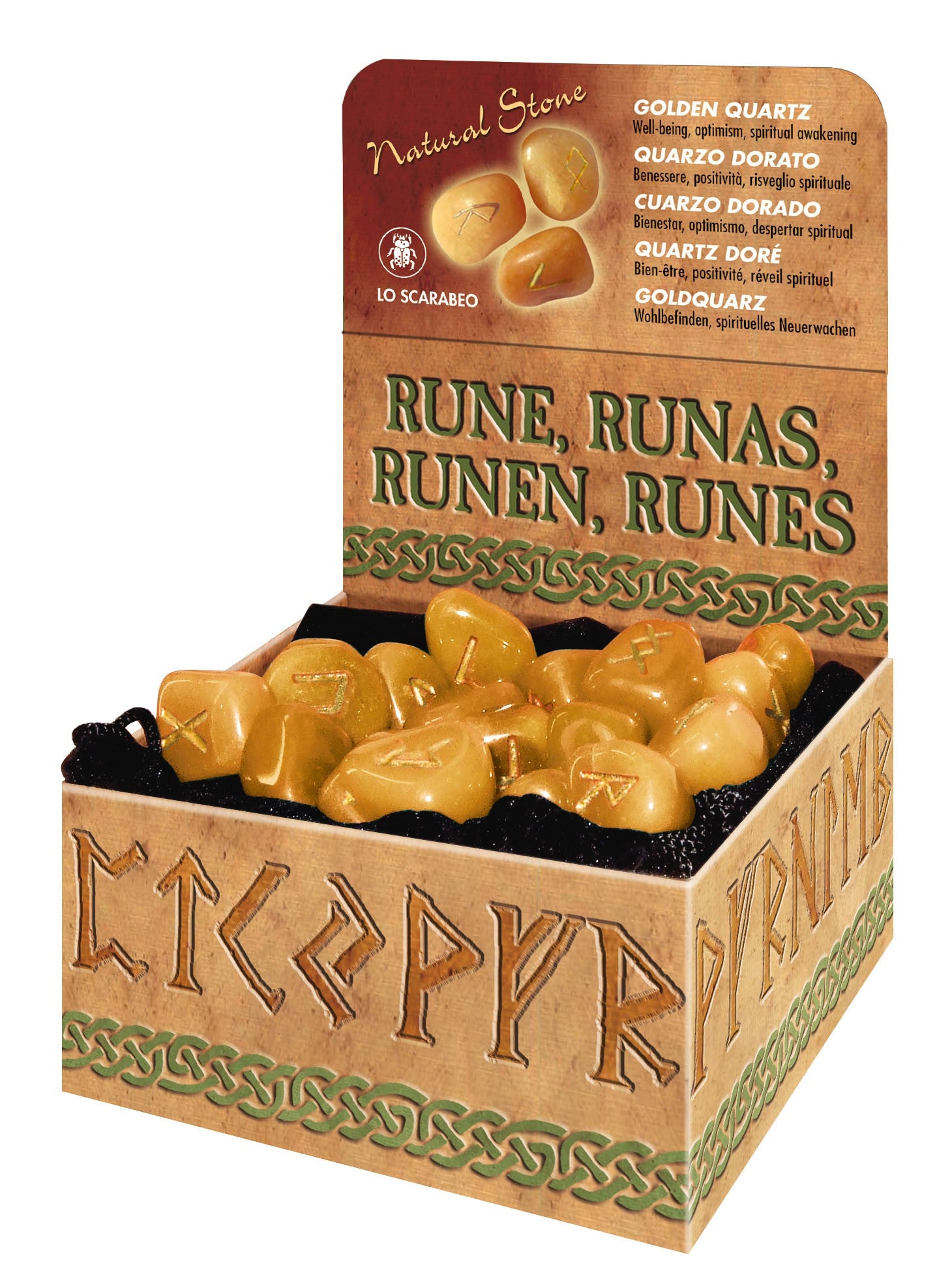 Rune in Quarzo Dorato