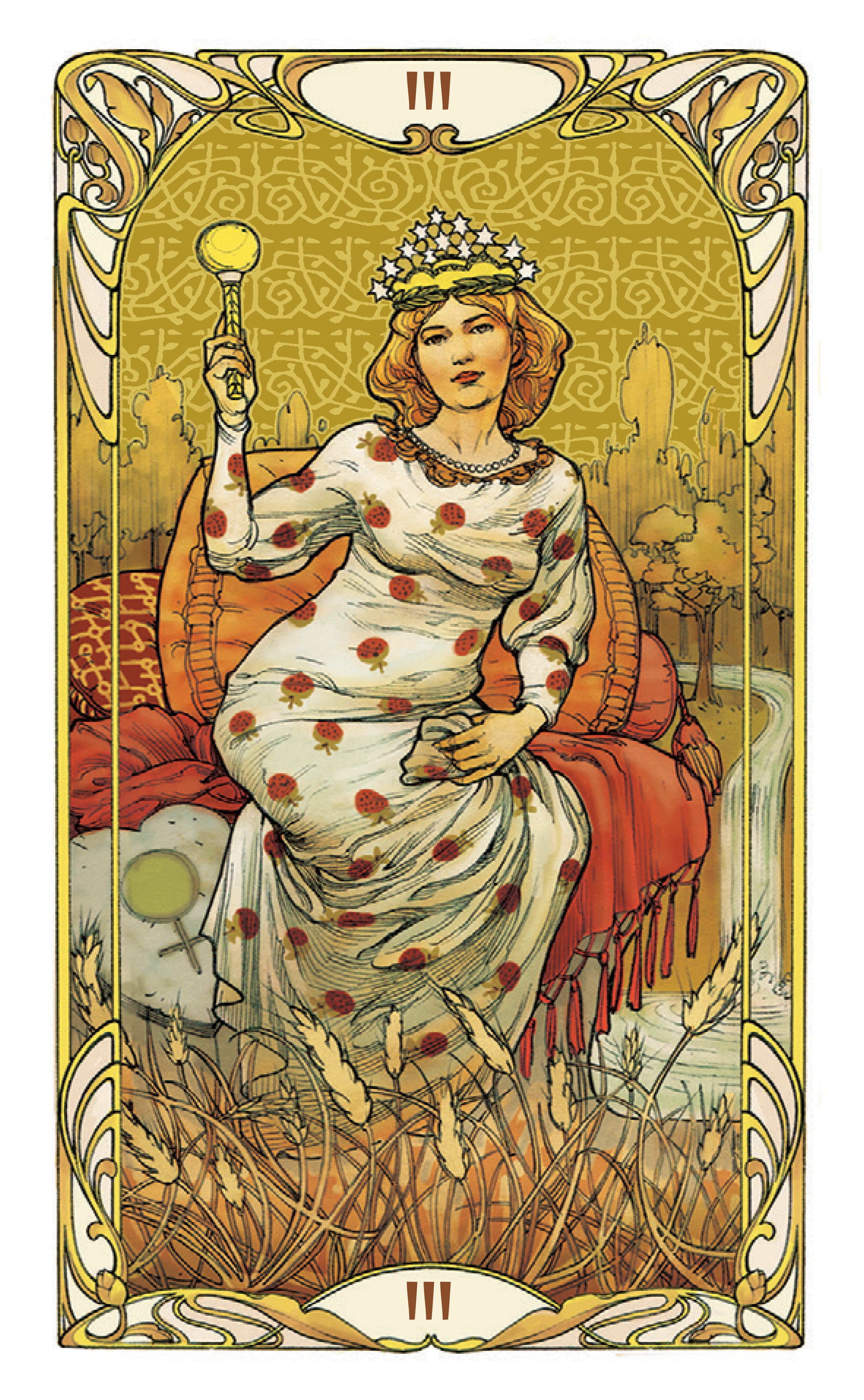 Mini Golden Art Nouveau Tarot