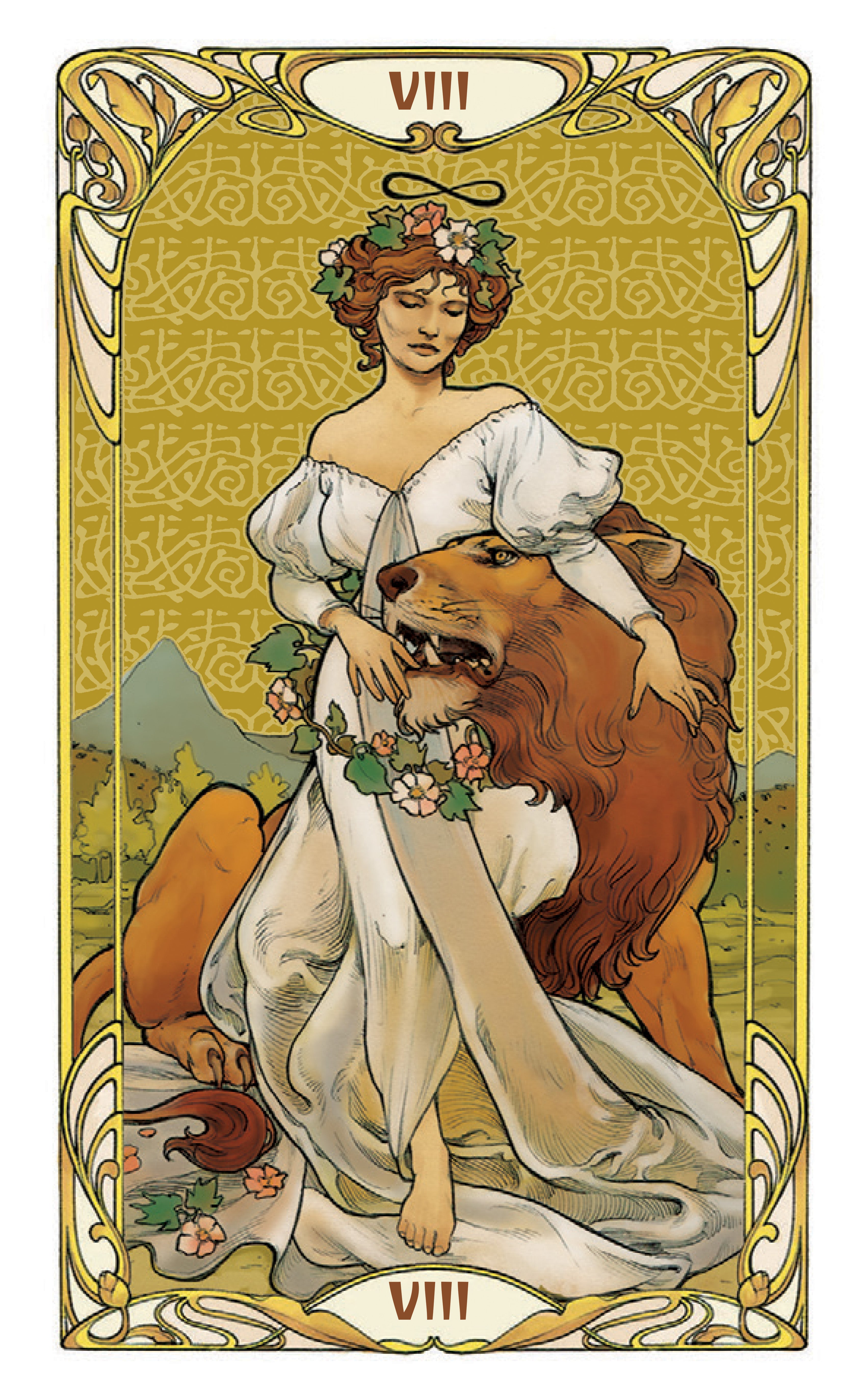 Mini Golden Art Nouveau Tarot