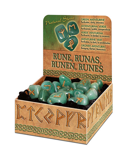 Rune in Avventurina Verde
